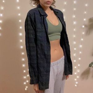Urban Outfitters BDG Blue and Green Flannel Shirt